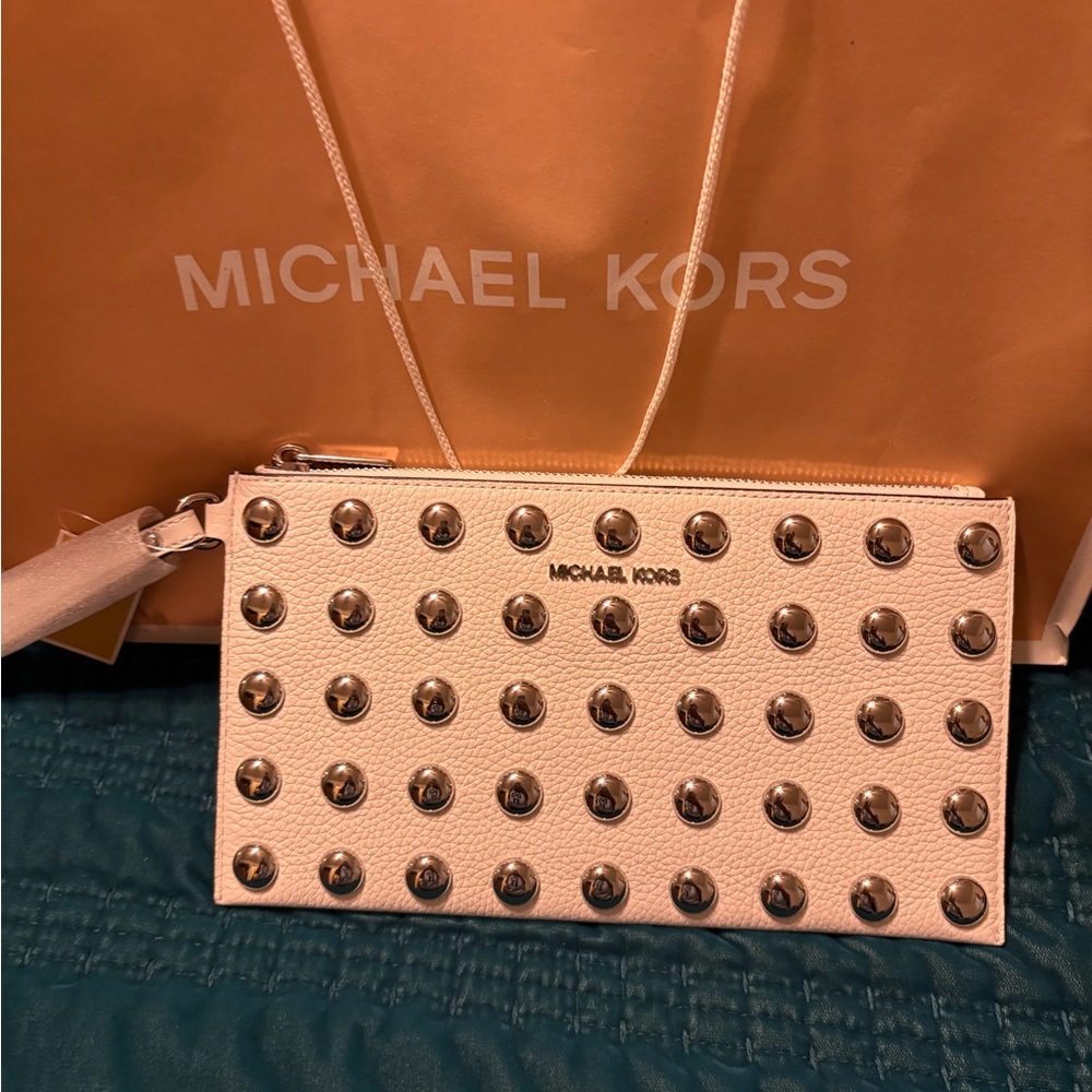 Michael Kors Blush Studded Wristlet